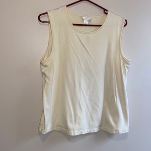 CJ Banks sleeveless shirt - size X cream color